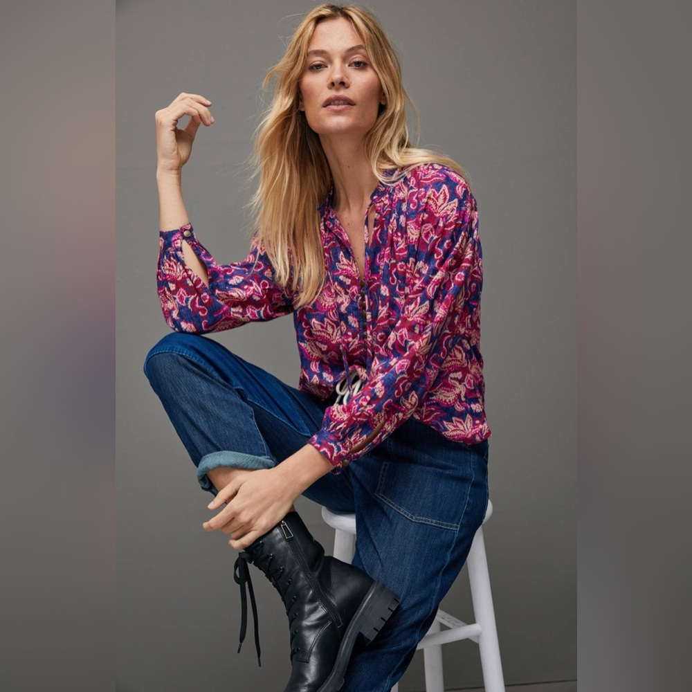 NWT Anthropologie pilcro Lucille peasant blouse size Small